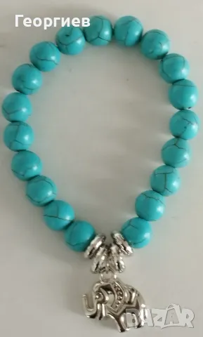 Гривна естествен камък Тюркоаз с тегло 26.47 гр., снимка 1