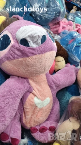 Стич ,100см. с крака или седнал, снимка 2 - Плюшени играчки - 46596175