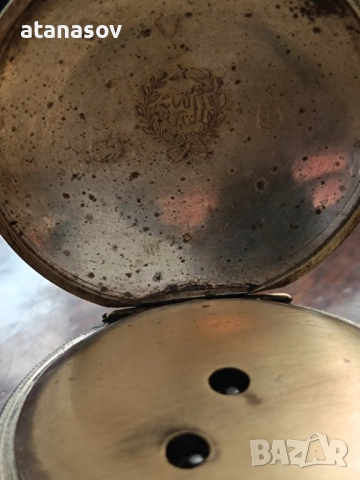 Османски сребърен сачан от 1870. джобен мъжки часовник, снимка 8 - Мъжки - 52250639