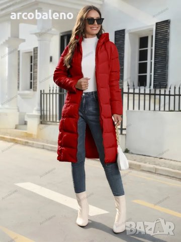 Зимно дамско яке със средна дължина и изчистен дизайн, 3цвята , снимка 6 - Якета - 43010694