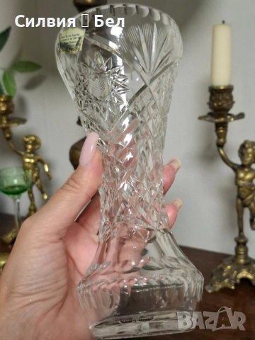 Кристална ваза , снимка 4 - Вази - 51887373