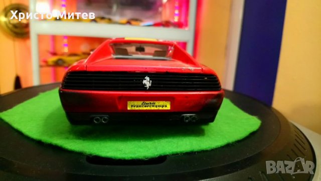 Метална количка Ferrari 348 race 1 :18 Bburago 1989 г., снимка 3 - Колекции - 24629196