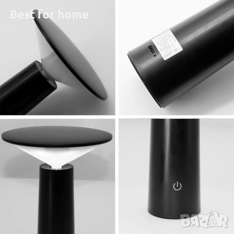 Безжична LED настолна лампа ACMHNC с тъч контрол,презареждаща се с USB, снимка 4 - Настолни лампи - 51933286