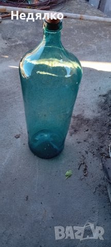 Най-голямото старо шише,синьо стъкло, снимка 3 - Антикварни и старинни предмети - 43024710