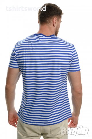 Нова мъжка класическа моряшка тениска с Голяма Котва, снимка 5 - Тениски - 37662292