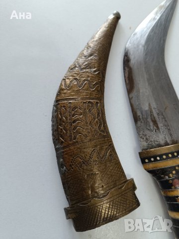 Арабски ханджар,кама, нож с кания , снимка 4 - Ножове - 43938748