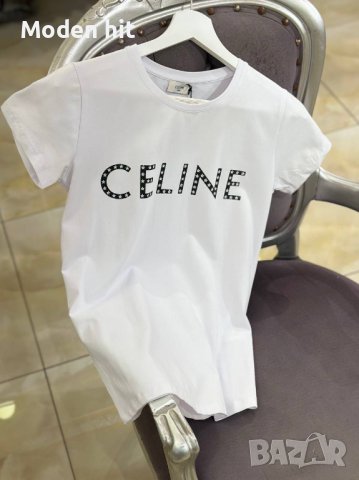 Дамска тениска Celine 👚 Дамска блуза с къс ръкав Селин - Различни цветове, снимка 4 - Тениски - 43696068