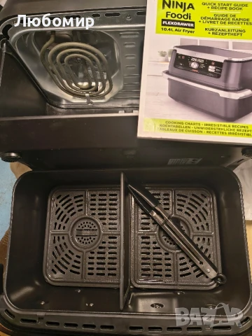 Фритюрник с горещ въздух Ninja Foodi FlexDrawer AF500EUCP,, снимка 7 - Фритюрници - 51176872