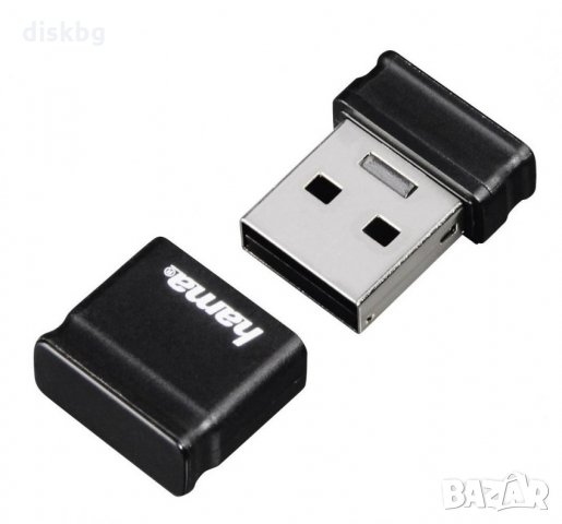 Нова USB 64GB Flash памет HAMA Smartly - малкa, черна, запечатана, снимка 1 - USB Flash памети - 33389083
