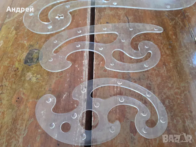 Стари пластмасови кривки за чертане #2, снимка 3 - Други ценни предмети - 47728320