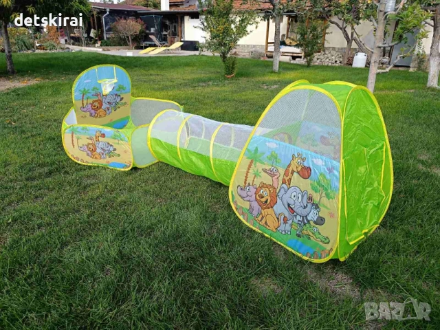Палатка с тунел и басейн + топки за игра  , снимка 14 - Образователни игри - 51783438