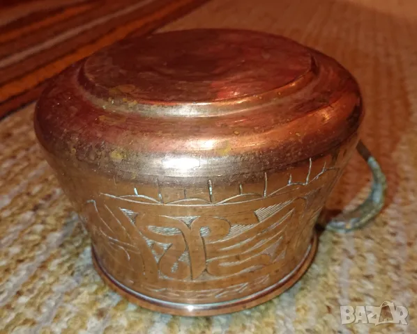 Ислямска купа - мед, снимка 4 - Антикварни и старинни предмети - 48480412