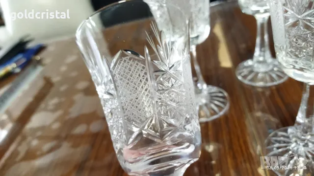 кристални чаши Зорница лукс , снимка 7 - Антикварни и старинни предмети - 50180125