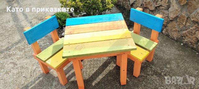 Детска маса със столчета; Дървена масичка със столове за деца, снимка 7 - Други - 40149734