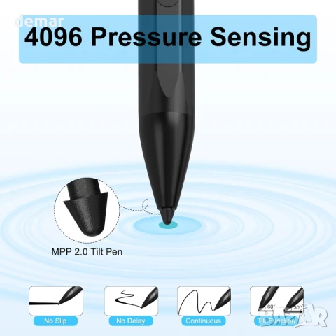 Стилус MAYDORHER за Microsoft Surface Pro 11/10/9/X/8/7/6/5/4/3, черен, снимка 4 - Друга електроника - 50907746