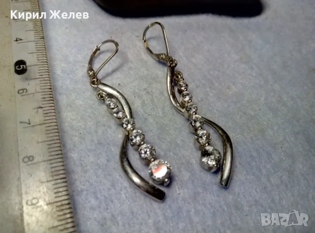 ШАРМАНТНИ СКЪПОЦЕННИ СРЕБЪРНИ ОБЕЦИ РОДИРАНО СРЕБРО 925 с БЛЕСТЯЩ ЮВЕЛИРНО ФАСЕТИРАН ФИАНИТ 49281