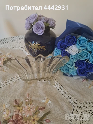 Стъклени фруктиери, снимка 2 - Сервизи - 50796027