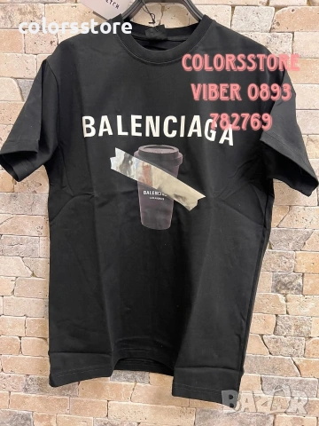 Черна мъжка тениска Balenciaga код IM68
