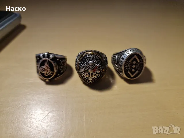 османски пръстен 925 сребро 3 броя