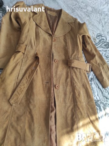 Естествена кожа шлифер 