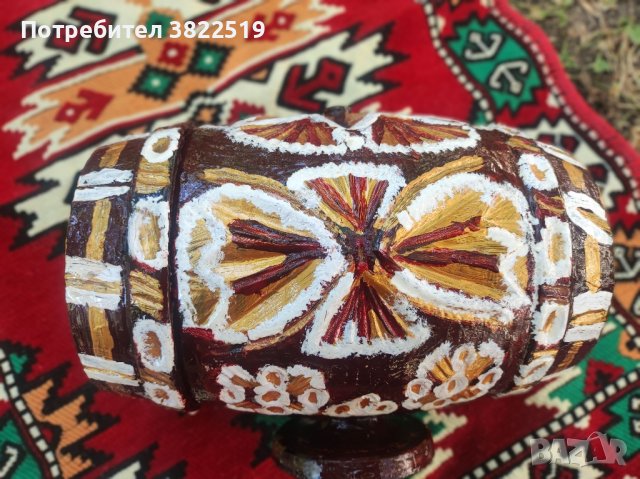 РЕЗБОВАНО БУРЕ ТИП ПАНАГИЯ. В БУРЕТО МОЖЕ ДА СЕ НАЛИВА ВИНО., снимка 3 - Бидони, бурета и бъчви - 43945813