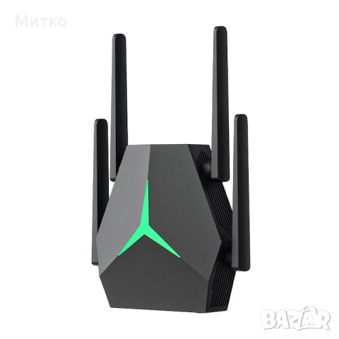 Wi-Fi удължител, AC1200 двулентов, 1167Mbps, 4 антени, черен, 174x30x111mm, снимка 6 - Рутери - 52839477