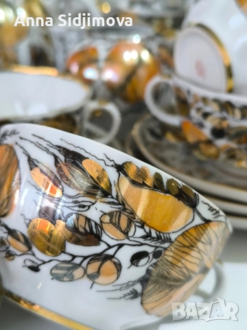 Руски порцелан ЛФЗ сервиз за чай , снимка 9 - Сервизи - 51673920