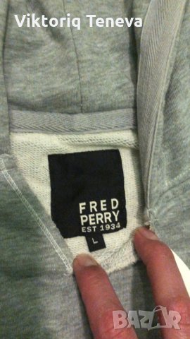 Fred Perry дамска блуза с качулка ..размер Л, снимка 2 - Блузи с дълъг ръкав и пуловери - 32542872