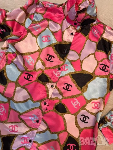 Дамска сатенена риза , снимка 2 - Ризи - 50024066