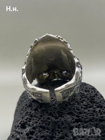 Сребърен уникален пръстен, снимка 6 - Пръстени - 52976487