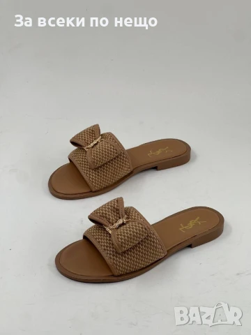 Yves Saint Laurent Дамски Бежови Чехли Код E508, снимка 2 - Чехли - 50706355