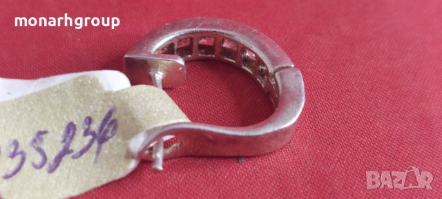 Сребърна обеца, снимка 3 - Обеци - 43135282