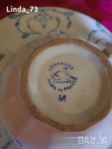 Чашка+чинийка-за чай-"CERANORD"-FRANCE-200мл.-3бр. Внос от Белгия., снимка 9 - Чаши - 35297892