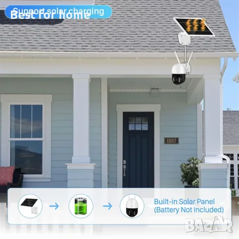 Безжична акумулаторна соларна камера SZSINOCAM WiFi 3MP , снимка 3 - HD камери - 47996893