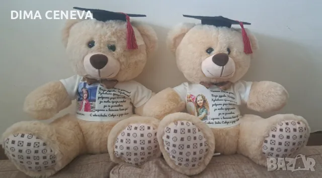 Абитуриент мече шапка и тениска, снимка 2 - Шапки - 49610617