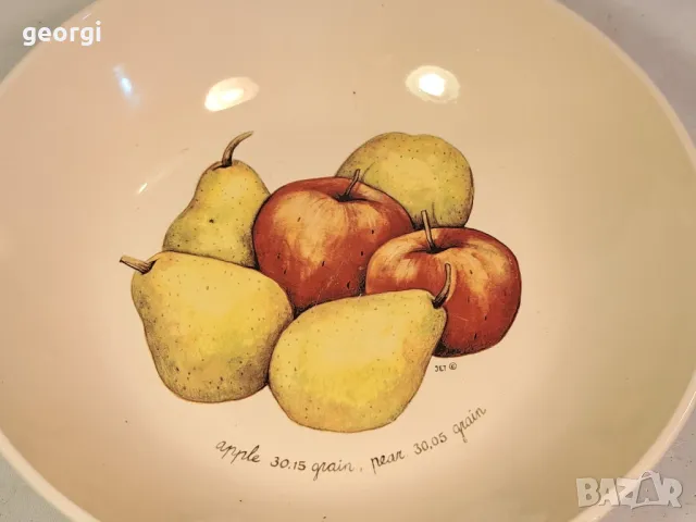 Голяма керамична купа с плодове фруктиера 22/1, снимка 2 - Форми - 49203286