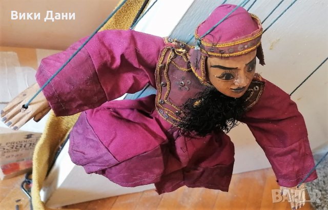 Бирма марионетка кукла на конци рядка антика  с камък Рубин, снимка 4 - Колекции - 34921654
