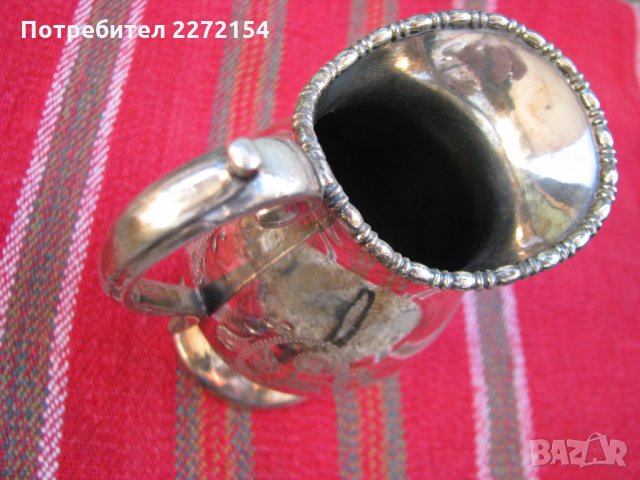 Масивно посребрена кана, снимка 1 - Антикварни и старинни предмети - 28415753