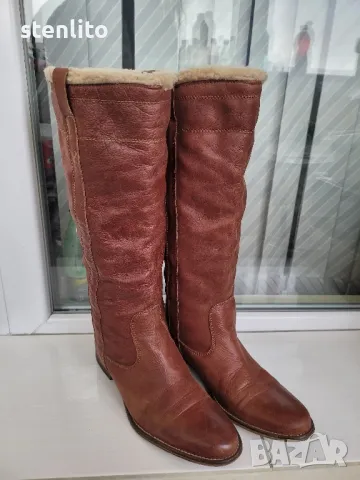 Естествена кожа дамски ботуши 40 номер, снимка 5 - Дамски ботуши - 48154975