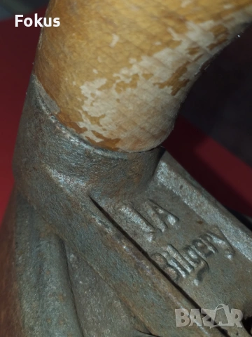 Стара колекционерска ютия на жар с механизъм, снимка 3 - Антикварни и старинни предмети - 53363594