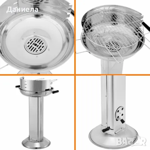 Колонна скара Bavaria на дървени въглища от неръждаема стомана, снимка 3 - Скари - 49259797