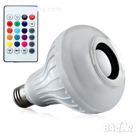 Smart крушка, с блутут музикална колонка със сменяща се светлина с дистанционно, снимка 4 - Други - 27719399