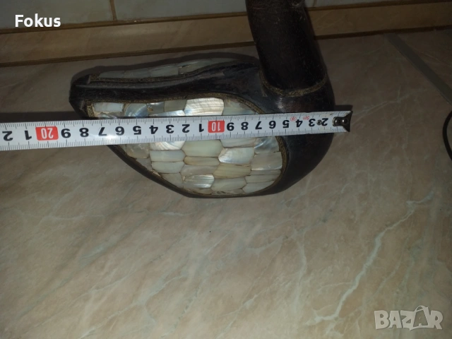 Голяма дървена патица патка с броз и седеф, снимка 5 - Антикварни и старинни предмети - 53356551