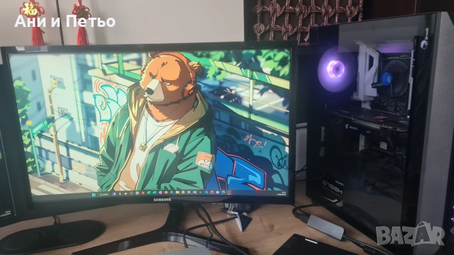 Монитор SAMSUNG C24F396FH 24" Curved TFT 16:9 1920x1080, снимка 5 - Монитори - 53131526