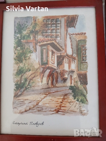 Картината репродукция СТАРИЯ ПЛОВДИВ, снимка 4 - Картини - 52435094