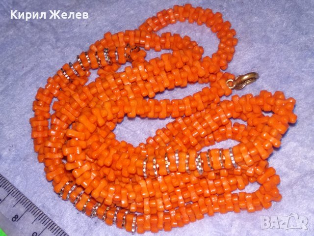 КРАСИВО РЕТРО СТИЛ ГЕРДАНЧЕ КОЛИЕ ХЕНД - МЕЙД АРТ БИЖУ с МЕСИНГОВИ ЕЛЕМЕНТИ и ЗАКОПЧАЛКА 37089, снимка 13 - Колиета, медальони, синджири - 40415297