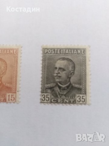 Пощенска марка 2бр Италия 15 и 35 цента, снимка 3 - Филателия - 40004244