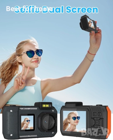 Водолазна водоустойчива камера 4K 65MP - 100 м от MOREXIMI, снимка 7 - Фотоапарати - 52954164