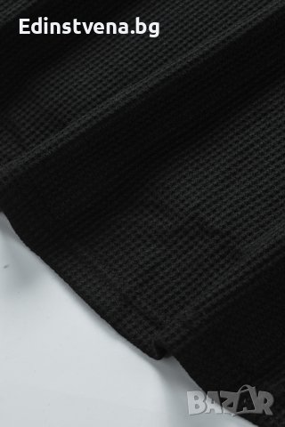 Дамска блуза в черно с дълги ръкави с бродерия и деколте с цип, снимка 12 - Блузи с дълъг ръкав и пуловери - 43503270