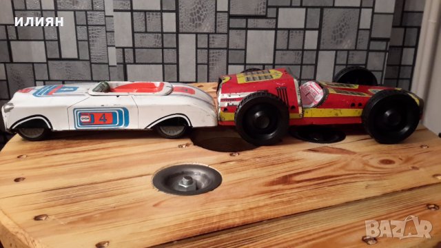 Тенекиени колички имат забележки, червената е със дървен под 40лв за двете , снимка 7 - Колекции - 34635822